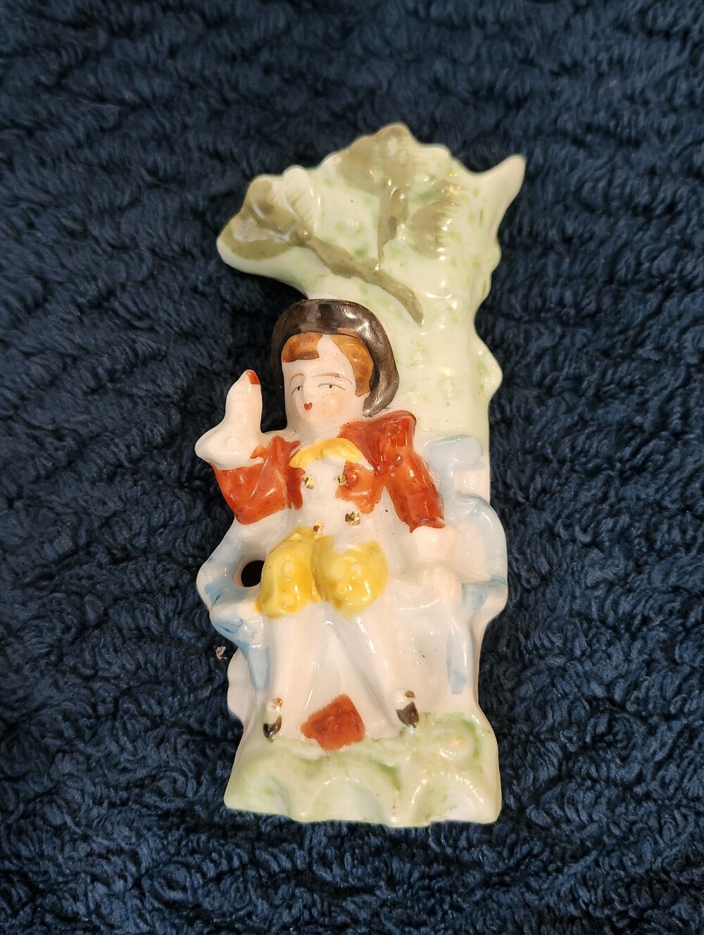 vintage bisque porcelain wall pocket vase